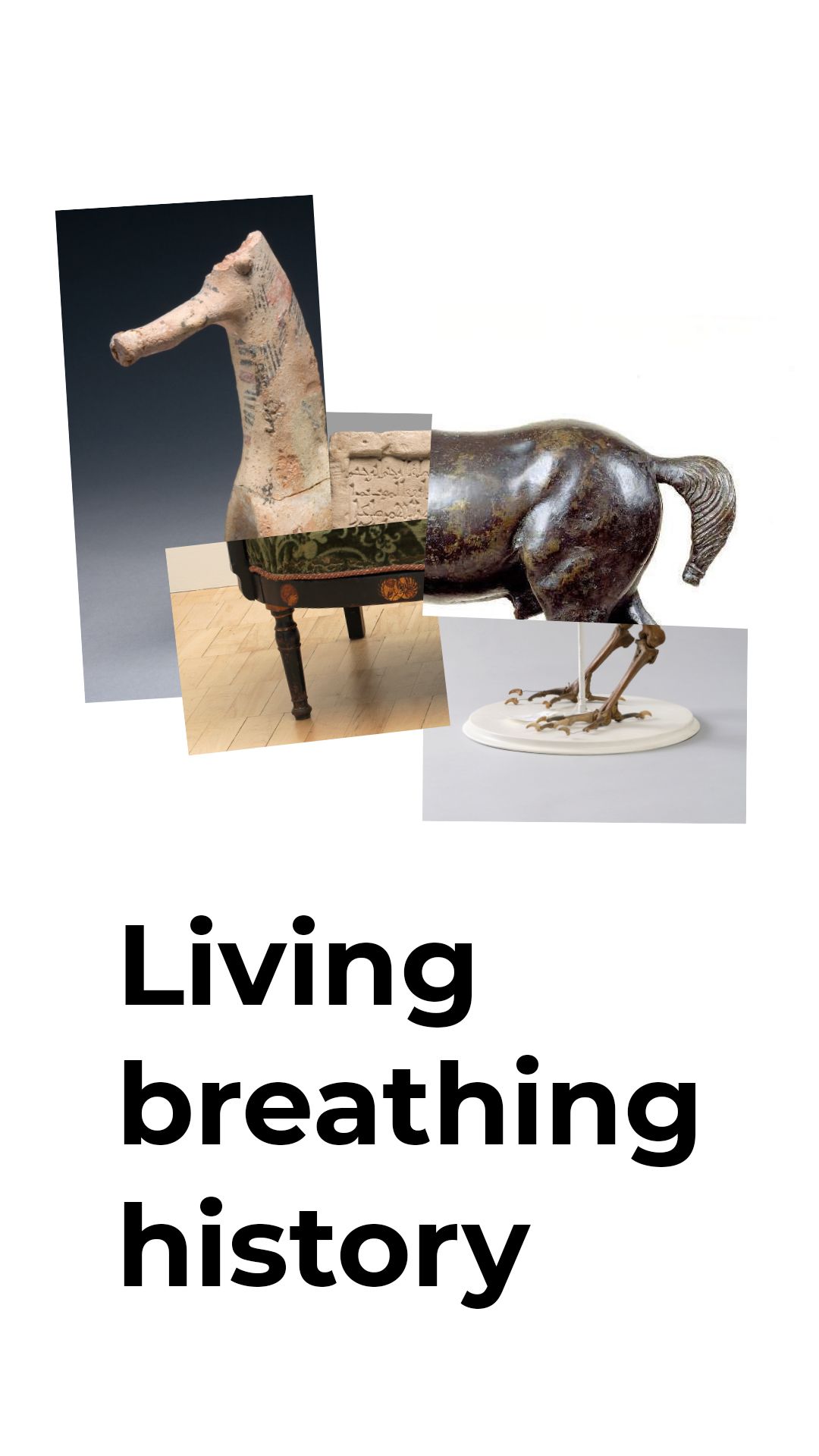 Different objects merging to create a horse like creature