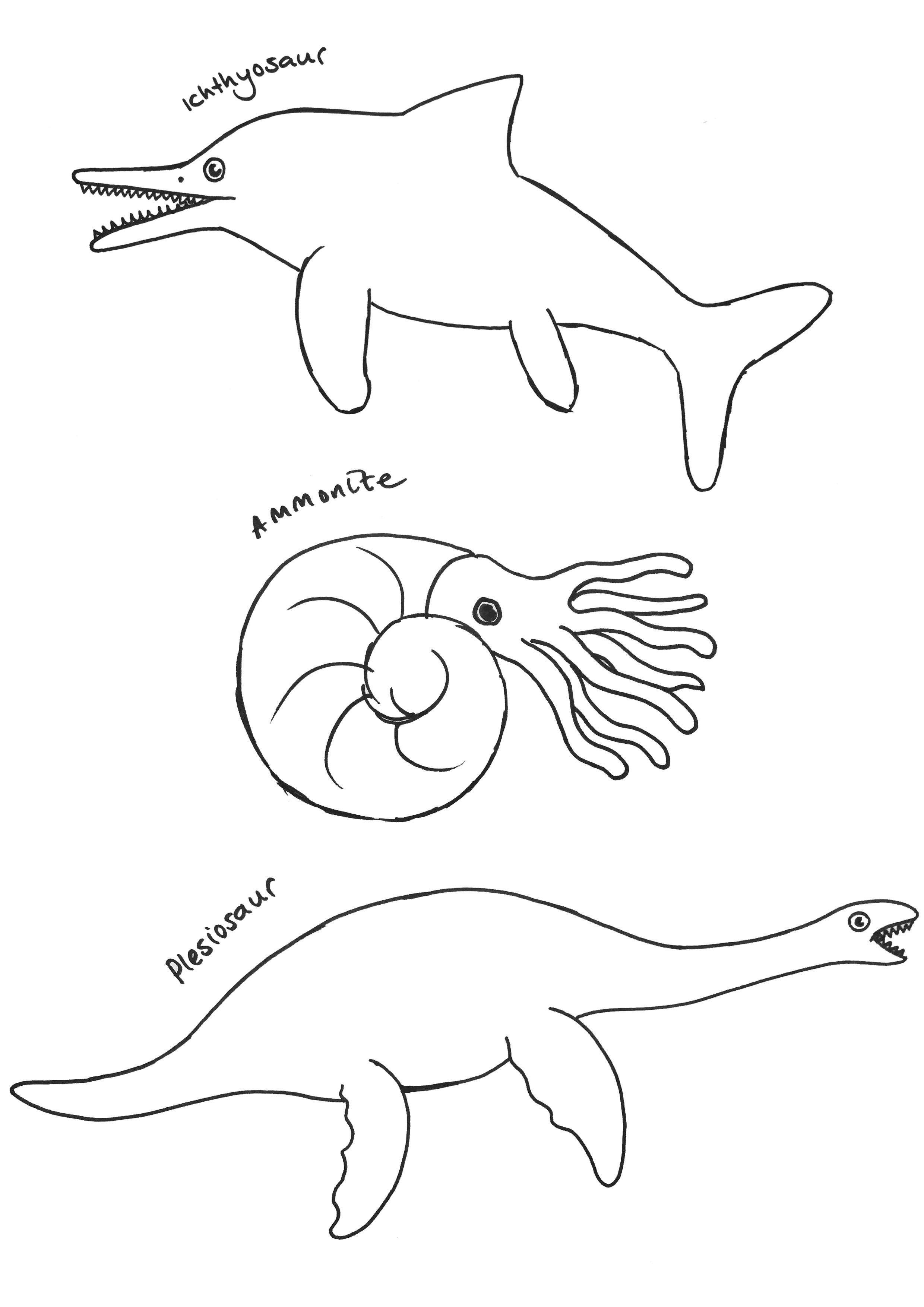 Jurassic creatures template