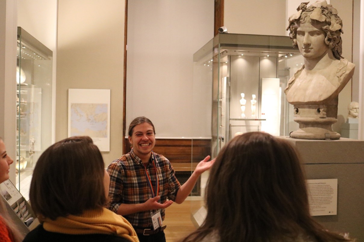 Tour guide in the Fitzwilliam Museum