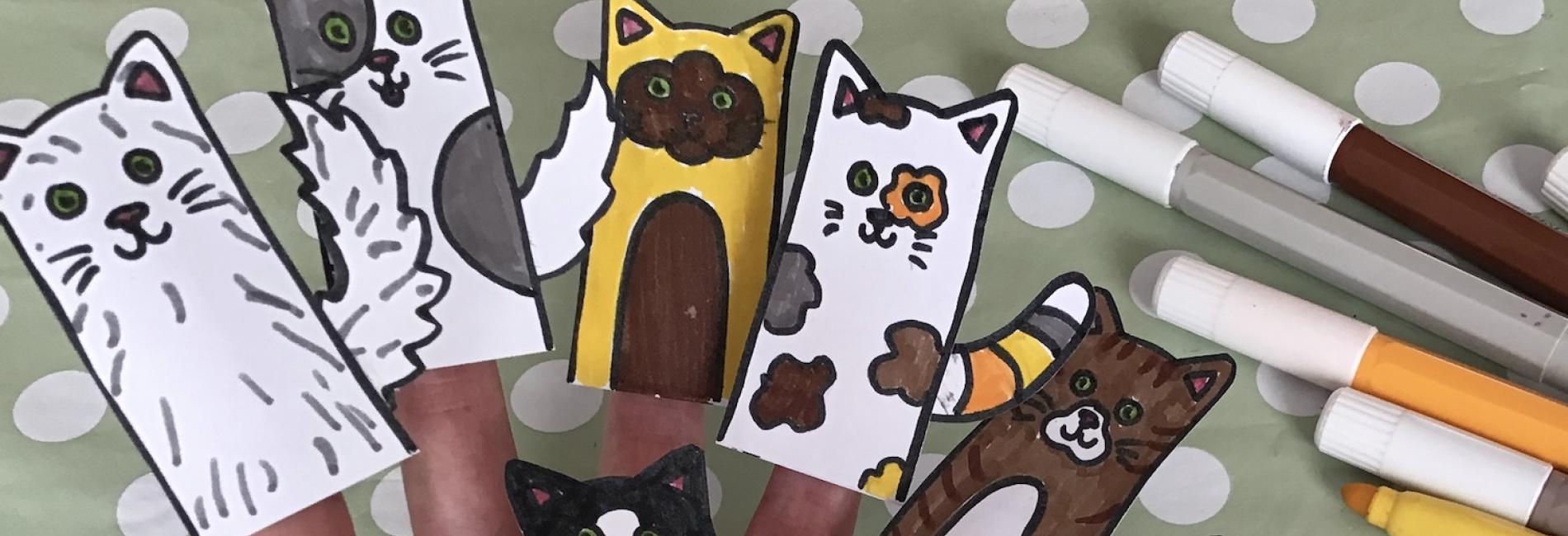 Make your own cat finger puppets University of Cambridge Museums