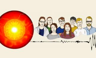 cartoon of the 8 people in the research team