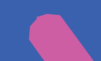 Abstract blue and pink shape