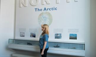 Rosie giving a tour of the Arctic Dome