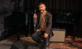 Arun Ghosh with his clarinet.