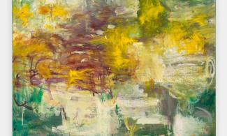 green and yellow painting