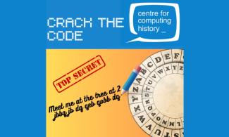 poster with text "crack the code"
