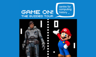 poster with video game characters with caption "game on"