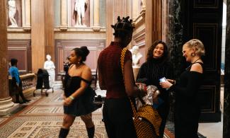 Students in the museum