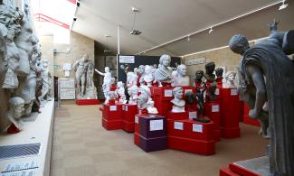 The gallery full of statue casts at the Museum of Classical Archaeology.