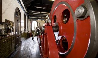 The engine room at the pumping station.