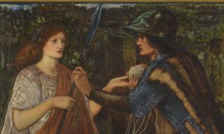 An Edward Burne-Jones watercolour depicting Theseus and Ariadne