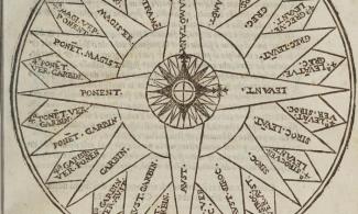 Diagram of a compass from a 16th-century book