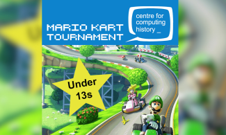 The image shows a screen capture from Mario Kart