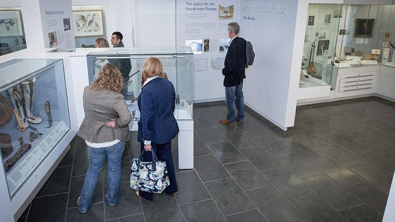 Visitors at museum
