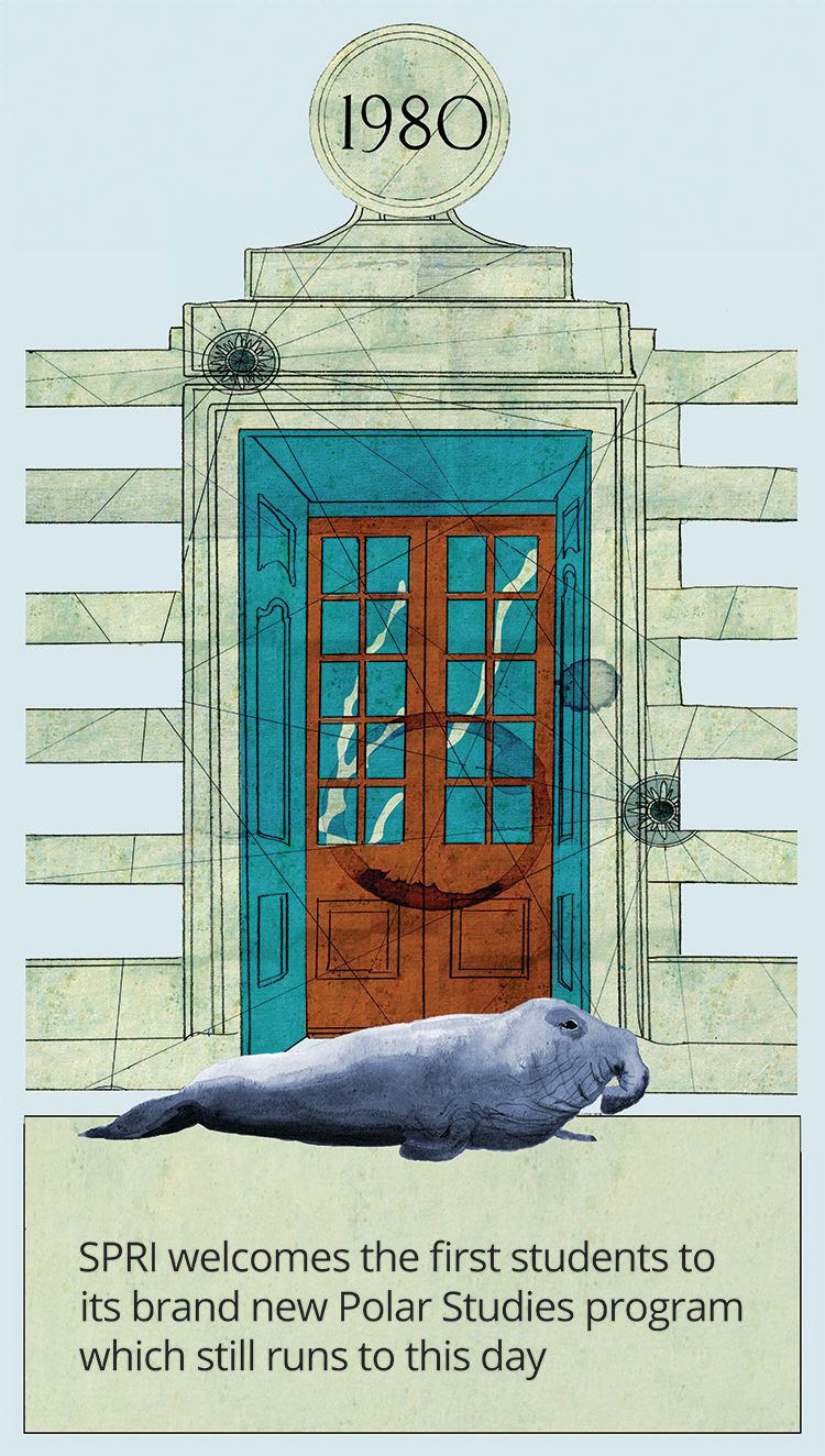 1980s: SPRI welcomes the first students to its brand new Polar Studies program which still runs to this day.