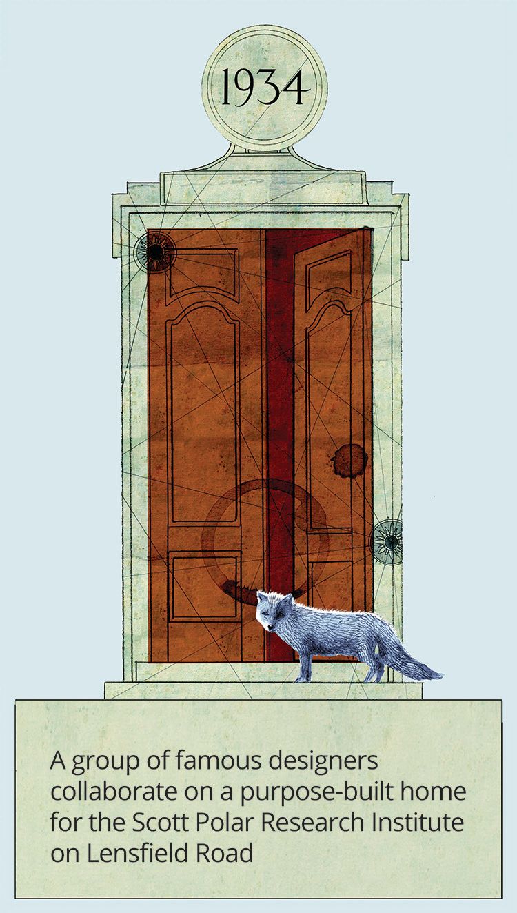 1934: A group of famous designers collaborate on a purpose-built home for the Scott Polar Research Institute on Lensfield Road