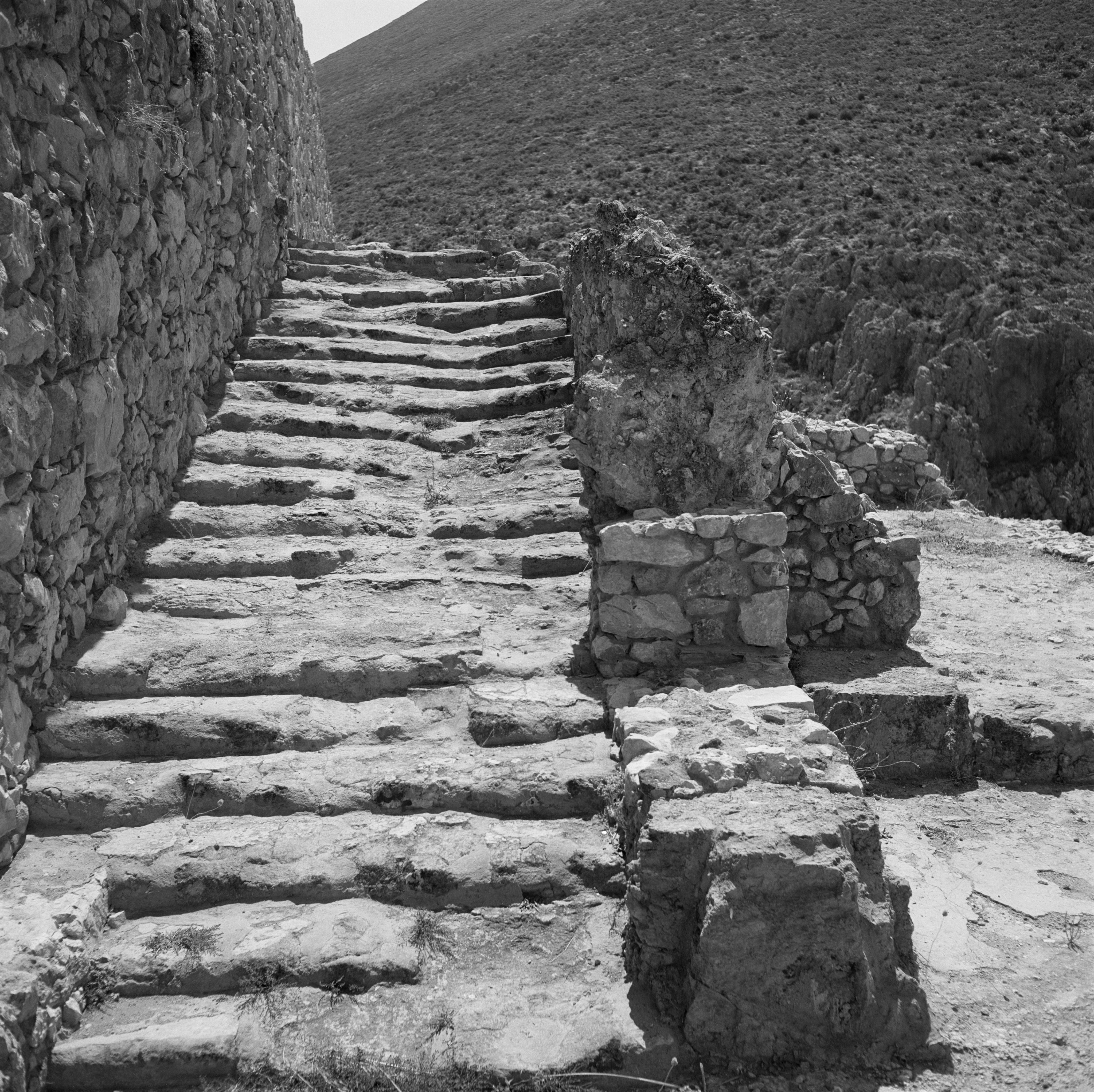 An ancient stone staircase