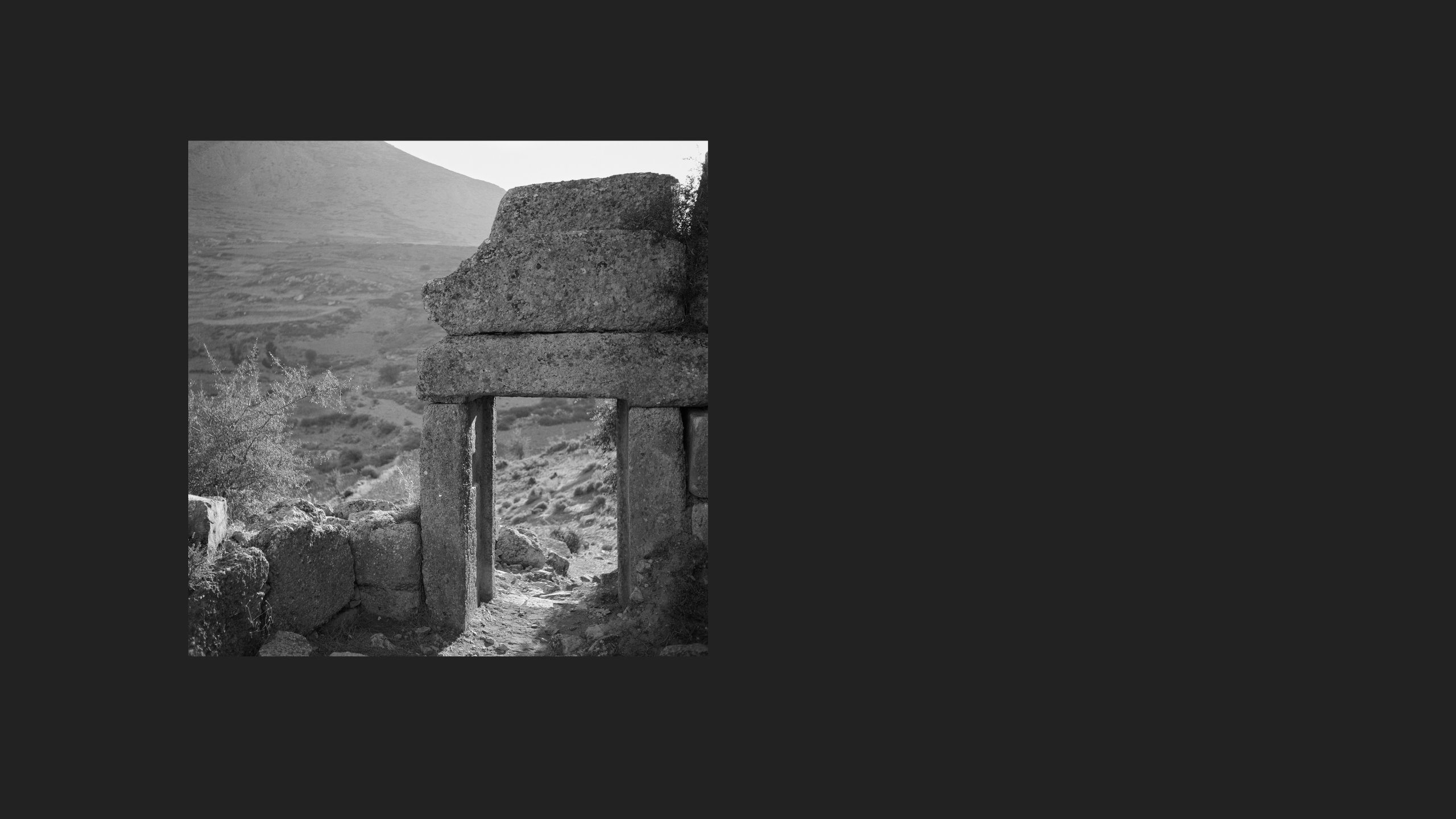 Remains of a stone archway